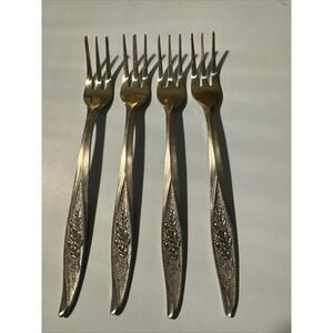 Nasco VASSAR Stainless Steel Flatware Japan 4 Cocktail Forks